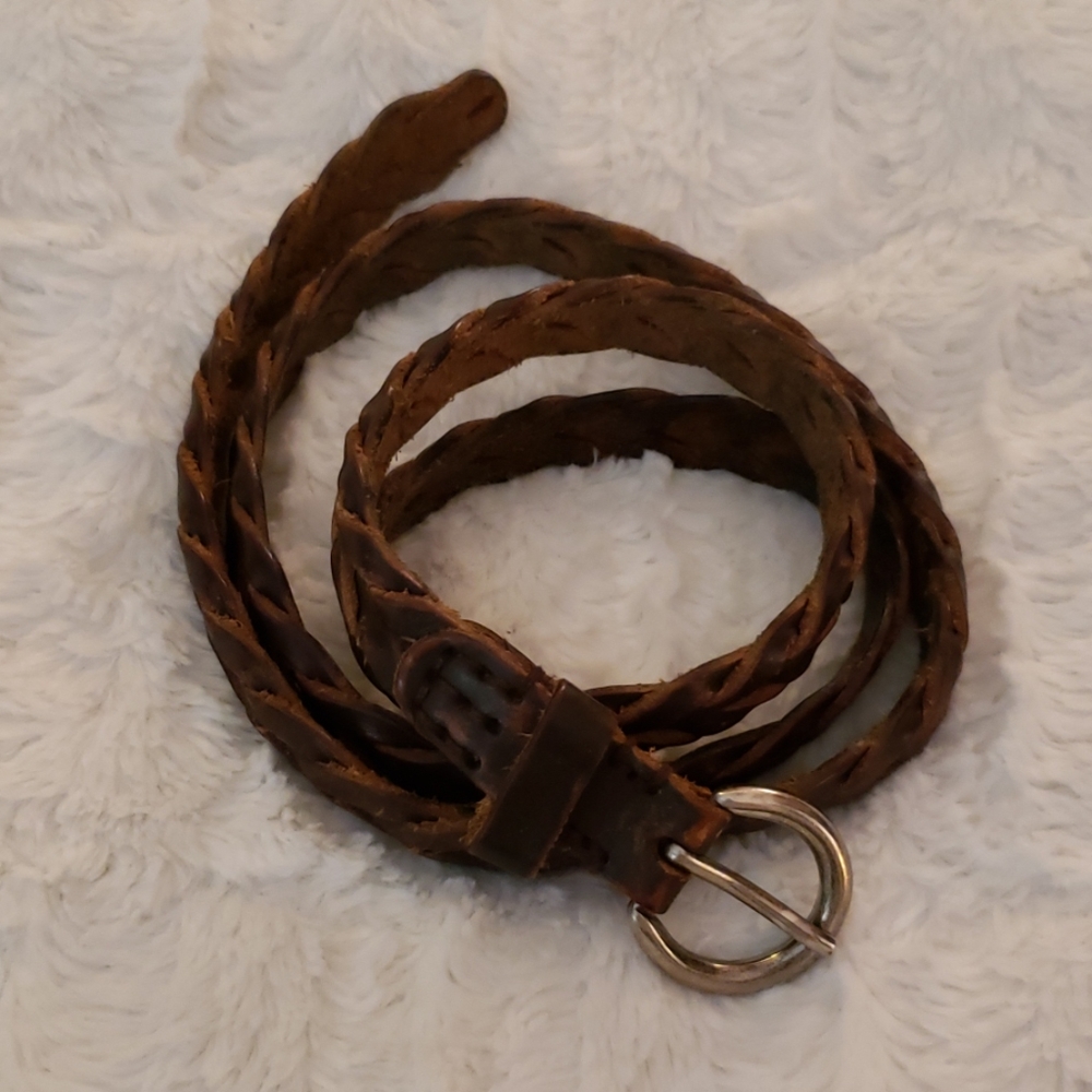 AEO brown skinny belt